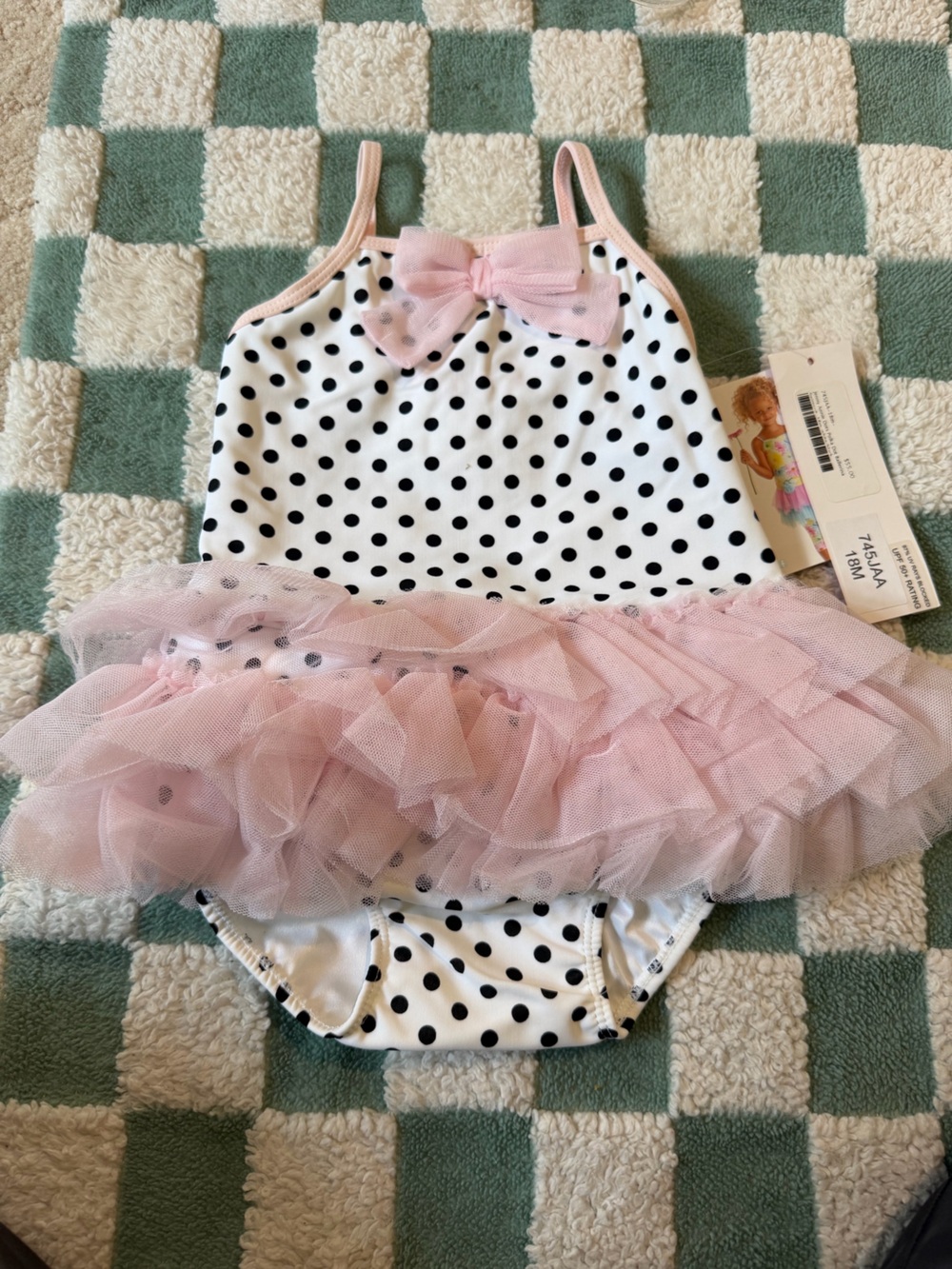 NWT Kate Mack Jenny Annie Dots Polka Dot Ballerina Swimsuit